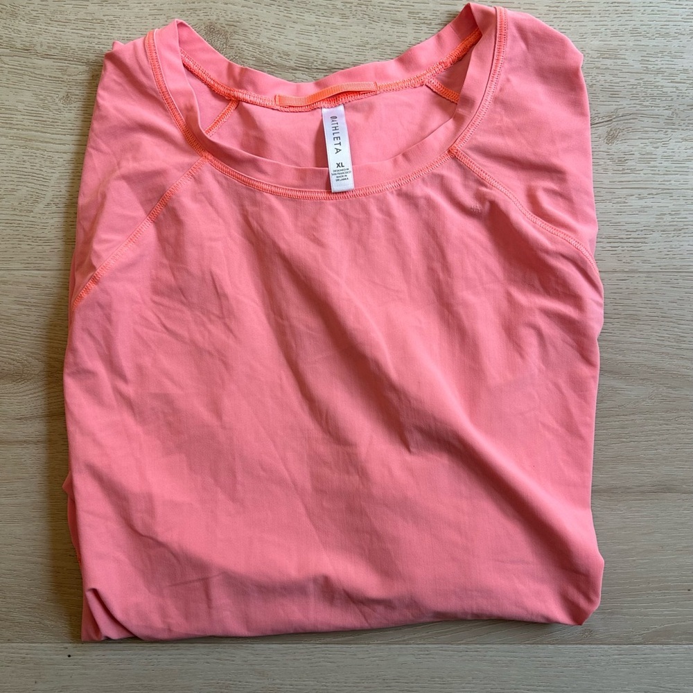 ATHLETA Pink Coral Women's Activewear Top Size XL